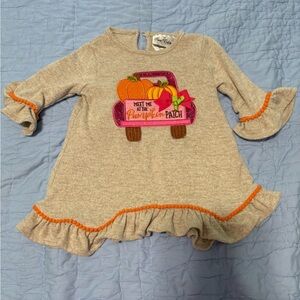 Rare Editions Gray Pumpkin Patch Blouse